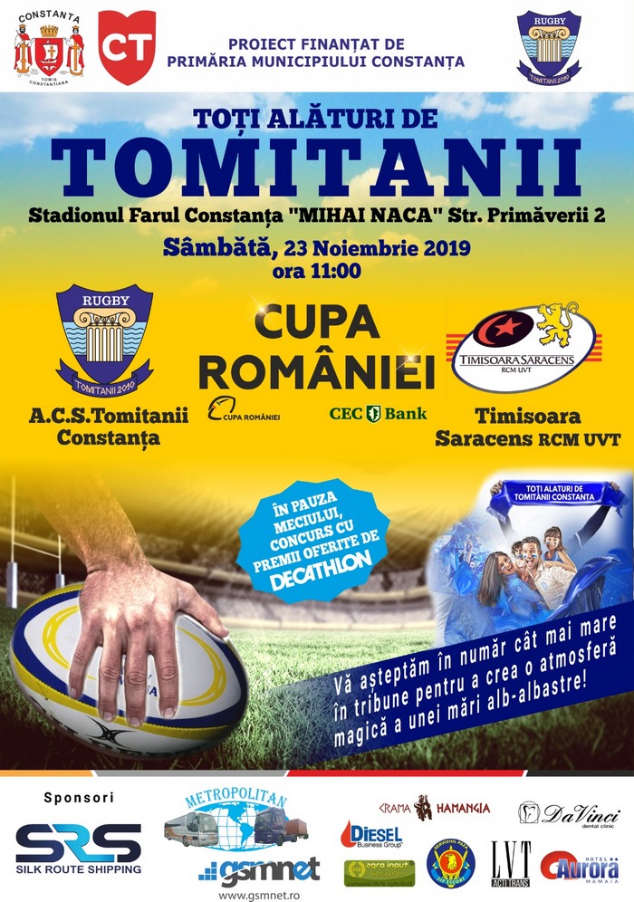 afis ACS Tomitanii vs Timisoara Saracens RCM UVT 23.11.2019 site