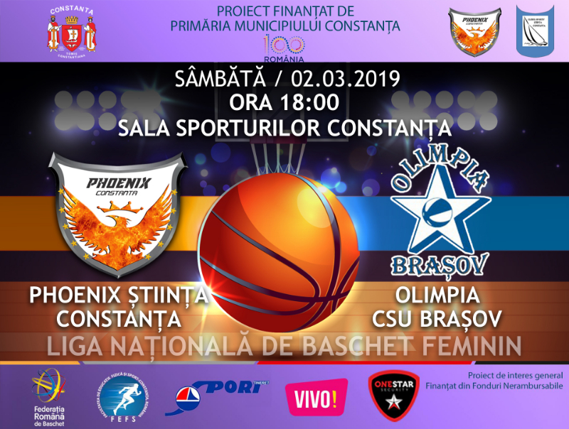 afis Phoenix Stiinta Constanta vs. Olimpia CSU Brasov 02.03.2019